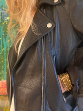 Load image into Gallery viewer, Brass cube chain worn as a bracelet