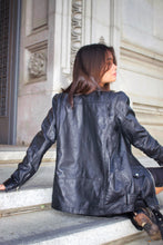 Load image into Gallery viewer, Boyfriend leather jacket, back view
